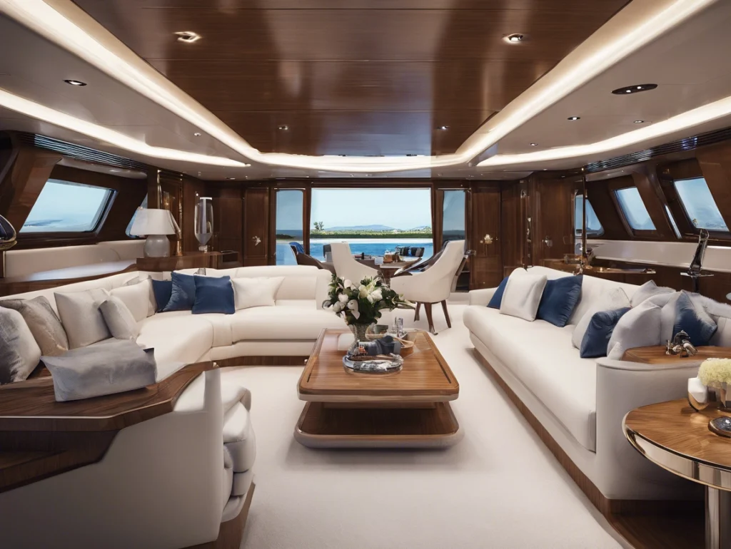 A modern yacht saloon